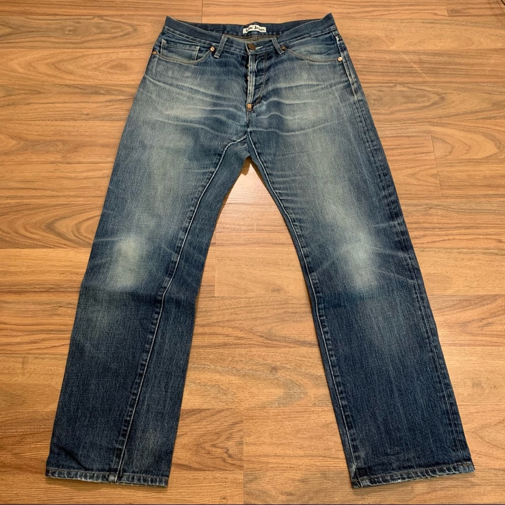 ACNE Jeans Mac Raw Men’s 30 x 34 Dark Wash Blue Denim Jeans See Measurements